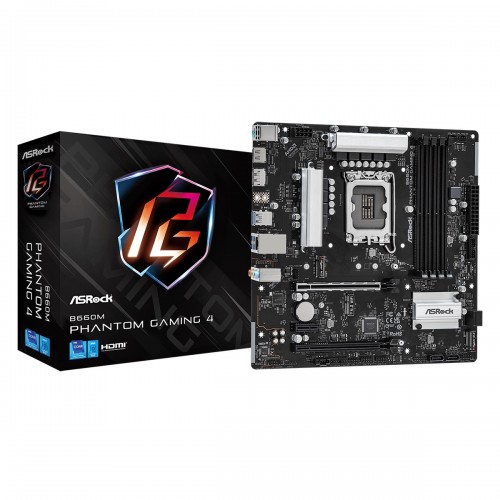 ASRock B660M Phantom Gaming 4 13th Gen & 12th Gen Micro ATX Motherboard